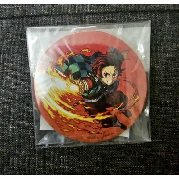 Kimetsu no Yaiba Demon Slayer Can Badge Button Pin Tanjiro Anime - Picture 2 of 2